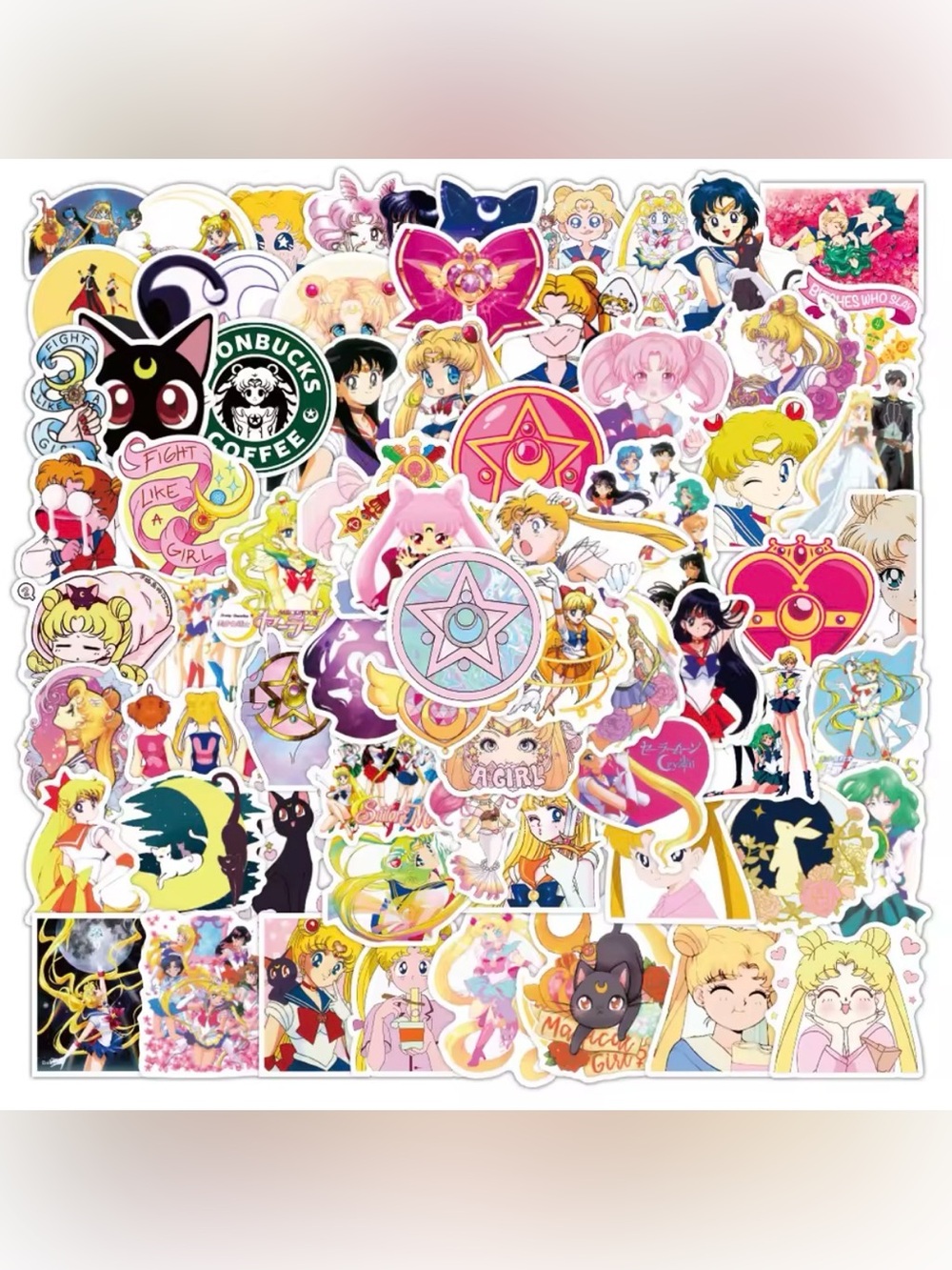 Sailor Moon 25 Pack Vinyl Matte Stickers Anime Kawaii Decals